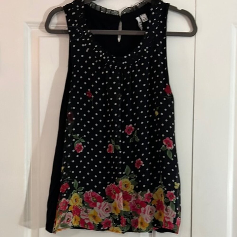 Elle Black and White Sleeveless Tank Top
